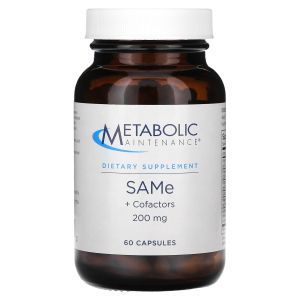 S-аденозилметионин, SAMe Plus Cofactors, Metabolic Maintenance, 200 мг, 60 капсул