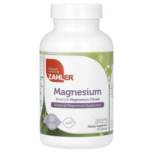 Магний, Magnesium, Zahler, усовершенствованный, 200 мг, 60 капсул