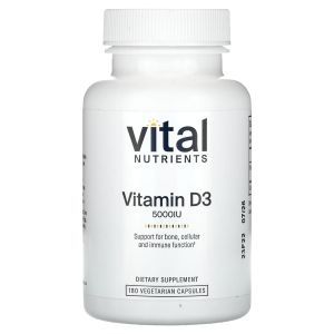 Витамин Д-3, Vitamin D3, Vital Nutrients, 10 000 МЕ, 60 вегетарианских капсул