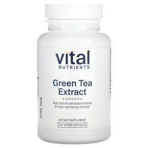 Зеленый чай, экстракт, Green Tea, Vital Nutrients,  120 веганских капсул