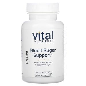 Контроль уровня сахара в крови, Blood Sugar Suppor, Vital Nutrients, 60 вегетарианских капсул