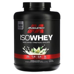 Изолят сывороточного протеина, IsoWhey, MuscleTech, вкус ванили, 2.27 кг
