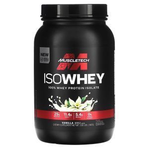 Изолят сывороточного протеина, IsoWhey, MuscleTech, вкус ванили, 907 г
