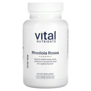 Родиола розовая, экстракт корня, Rhodiola Rosea, Vital Nutrients,  60 веганских капсул