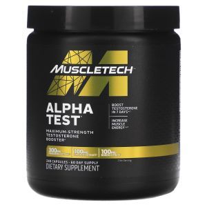 Повышение уровня тестостерона, Alpha Test, Muscletech, 240 капсул
