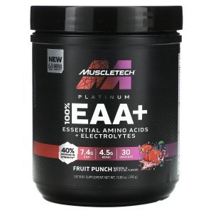 Незаменимые аминокислоты, Platinum 100% EAA+, Muscletech, фруктовый пунш, 393 г 
