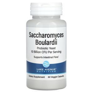 Сахаромицеты Буларди, Saccharomyces Boulardii, Lake Ave. Nutrition,  10 миллиардов КОЕ, 60 капсул