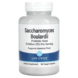 Сахаромицеты Буларди, Saccharomyces Boulardii, Lake Avenue Nutrition, 10 миллиардов КОЕ, 180 капсул