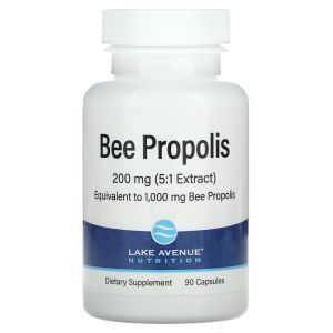 Пчелиный прополис, Bee Propolis, 5:1 Extract, Lake Avenue Nutrition, 1000 мг, 90 вегетарианских капсул