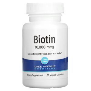 Биотин, Biotin, Pure Naturals, 10000 мкг, 200 капсул