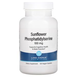 Фосфатидилсерин подсолнечника, Sunflower Phosphatidylserine, Lake Avenue Nutrition, 100 мг, 120 вегетарианских капсул
