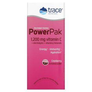 Электролиты со вкусом клюквы, Electrolyte Stamina Power Pak, Trace Minerals Research, 30 пакетов по 5,3 г каждый