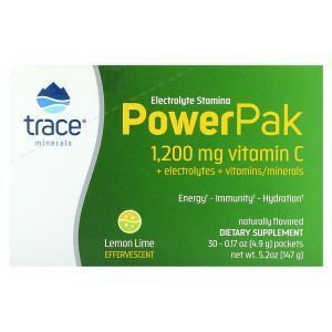 Электролиты, Electrolyte Stamina PowerPak, Trace Minerals Research, лимон-лайм, 30 пакетов по 4,9 г каждый