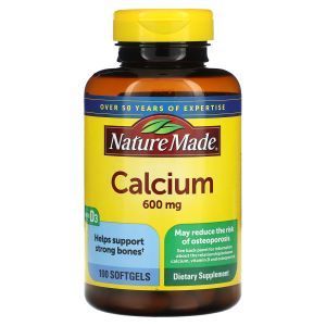 Кальций и витамин Д, Calcium with Vitamin D, Nature Made, 600 мг, 100 капсул