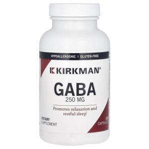ГАМК (гамма-аминомасляная кислота), GABA, Kirkman Labs, 250 мг, 150 капсул