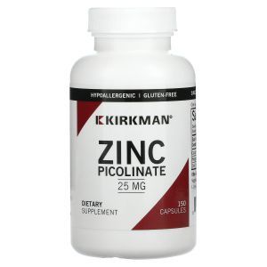 Цинк (пиколинат), Zinc Picolinate, Kirkman Labs, 25 мг, 150 капсул