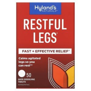 Судороги и боли в ногах, Restful Legs, Hyland's, 50 таб.