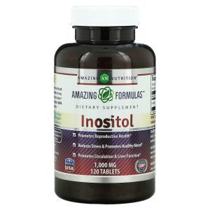 Инозитол, Inositol, Amazing Nutrition, 1000 мг, 120 таблеток
