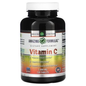 Витамин С, Vitamin C, Amazing Nutrition, 1000 мг, 120 таблеток
