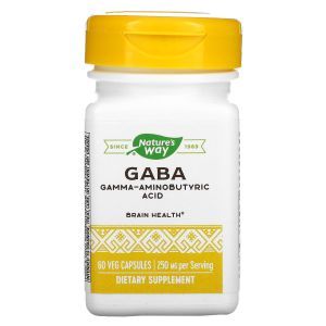 ГАМК для памяти, GABA, Nature's Way, 250 мг, 60 растительных капсул