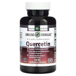 Кверцетин, Quercetin, Amazing Nutrition, 500 мг, 120 растительных капсул
