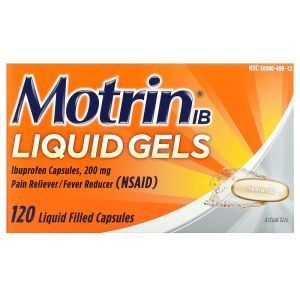 Ибупрофен,  Liquid Gels, Ibuprofen Capsules, Motrin, обезболивающее и жаропонижающее, 200 мг, 120 капсул, наполненных жидкостью