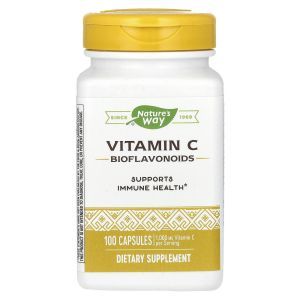 Витамин С с биофлавоноидами, Vitamin C-500 with Bioflavonoids, Nature's Plus, 500 мг, 100 капсул