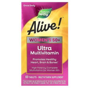 Мультивитамины для женщин 50+, Alive! Women's  50+, Multi-Vitamin, Nature's Way, 60 таблеток