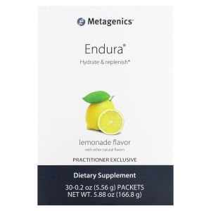 Электролиты, Endura, Metagenics, лимонад, 30 пакетов по 5,56 г каждый