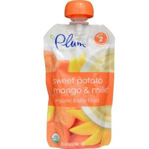 Пюре из сладкого картофеля, манго, проса, ( Sweet Potato Mango, Millet), Plum Organics, 99г 