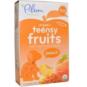 Мармелад для малышей с персиком, Tots, Teensy Fruits, Plum Organics, 5 пак.