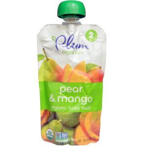 Детское пюре из манго и груши, ( Pear, Mango), Plum Organics, 133 г 