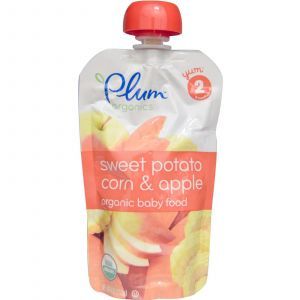 Пюре из картофеля, кукурузы и яблок, (Sweet Potato Corn & Apple), Plum Organics,113г 