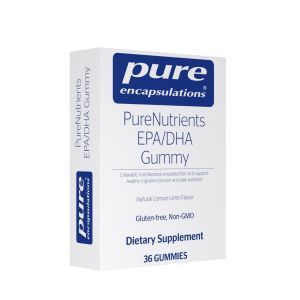 Рыбий жир ЭПК/ДГК, PureNutrients EPA/DHA Gummy, Pure Encapsulations, лимонно-лаймовый вкус, 36 жевательных таблеток
