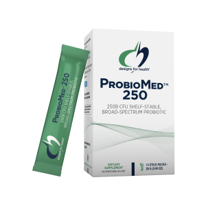 Пробиотики, ProbioMed 250, Designs for Health, 250 млрд. КОЕ, 14 стиков по 2 г