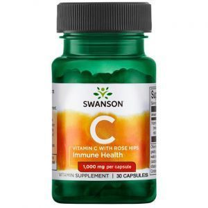 Вітамін С з шипшиною, Vitamin C with Rose Hips, Swanson, 1000 мг, 30 капсул
