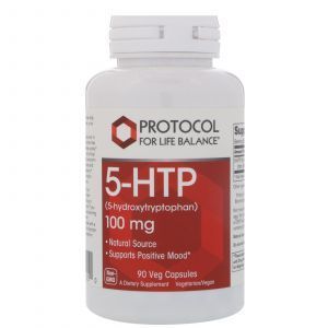 5-HTP (5-Гидрокситриптофан), 5-HTP, Protocol for Life Balance, 100 мг, 90кап.