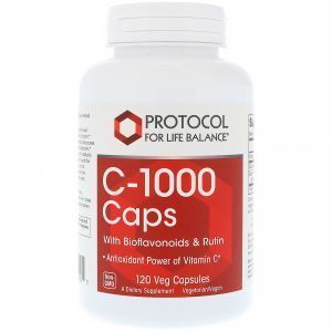 Витамин C с биофлавоноидами и рутином, C-1000 Caps with Bioflavonoids & Rutin, Protocol for Life Balance, 120 кап.