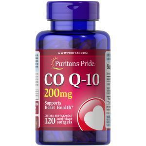 Коэнзим Q10, CO Q-10, Puritan's Pride, 200 мг, 120 гелевых капсул
