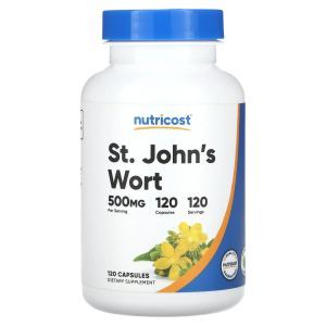 Звіробій, St. John's Wort, Nutricost, 500 мг, 120 капсул