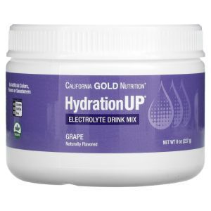 Электролиты, HydrationUP, BEVERAGES, California Gold Nutrition, со вкусом винограда, 227 г