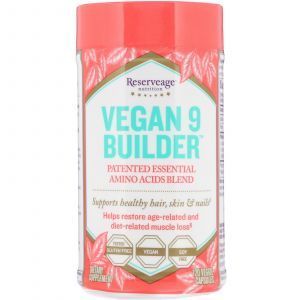 Аминокислотный комплекс, Vegan 9 Builder, ReserveAge Nutrition, 120 капсул