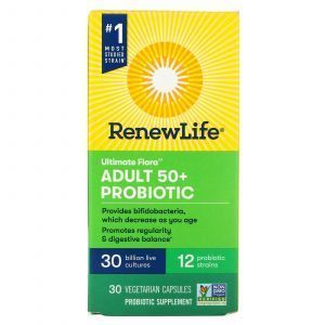 Пробиотик для людей старше 50 лет, 30 млрд живых культур, Probiotic, Renew Life, 30 капсул
