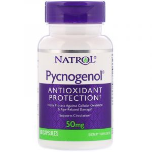 Пикногенол, Pycnogenol, Natrol, 50 мг, 60 капсул