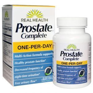 Здоровая функция простаты, Prostate Complete, Real Health, с Со Пальметто, 30 гелевых капсул