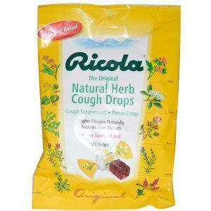 Леденцы от кашля и боли в горле (травяные), Herb Cough Drops, Ricola, 21 шт