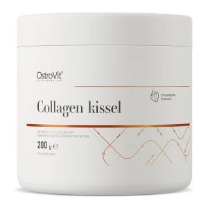 Коллаген, Collagen Kissel,, OstroVit, кисель, вкус клубники, 200 г

