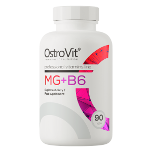 Магний + витамин B6, Mg + B6, OstroVit, 90 таблеток
