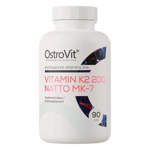 Витамин К2 МК-7, Vitamin K2 200 Natto MK-7, OstroVit, натто, 200 мкг, 90 таблеток
