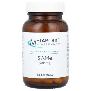 S-аденозилметионин, SAMe, Metabolic Maintenance, 200 мг, 60 капсул